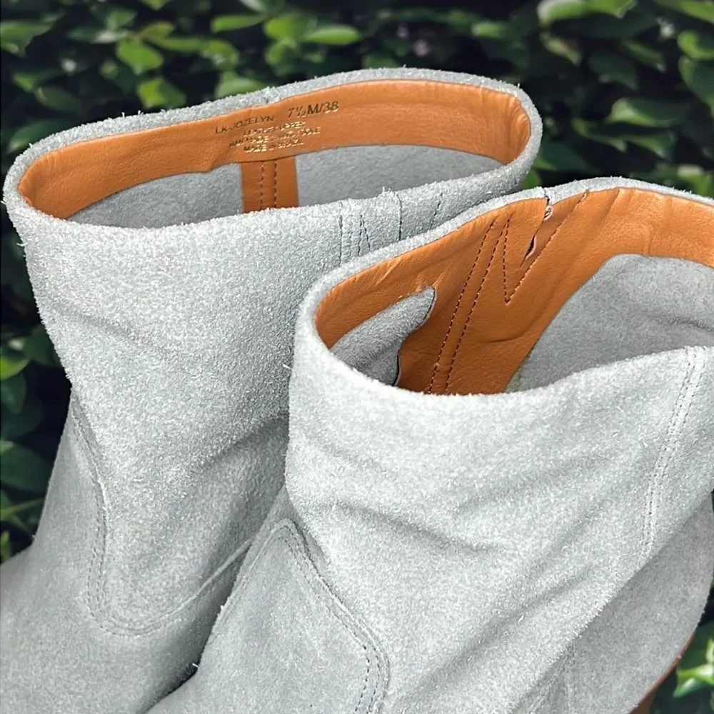 * Lucky brand gray suede ankle boots